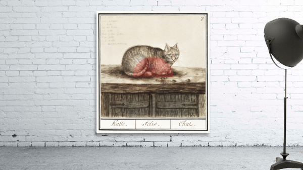Cat in vintage style Wall Preview
