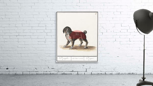 Dog in vintage style Wall Preview