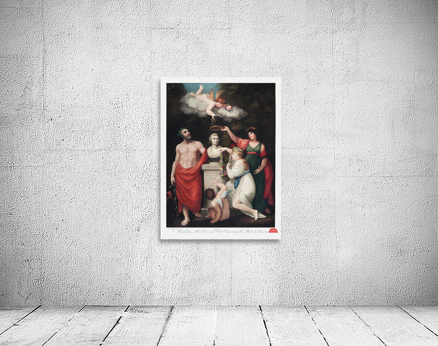 Flora Aesculapius Ceres with Cupid Honoring the Bust of Linnaeus Wall Preview