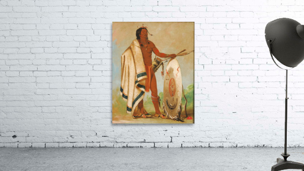 Kotz-A-Tó-Ah Smoked Shield a Distinguished Warrior 1834 Wall Preview