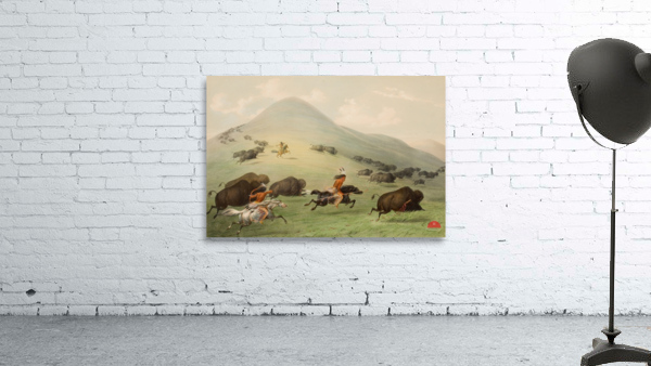 Buffalo Hunt Horseback 1844 Wall Preview