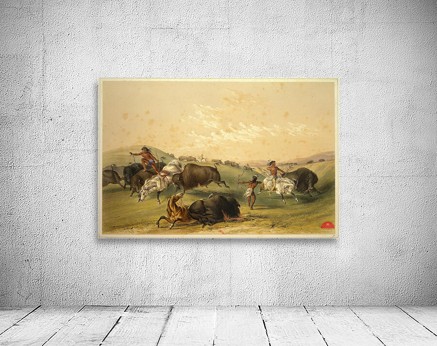 Buffalo Hunt A Numerous Group 1844 Wall Preview