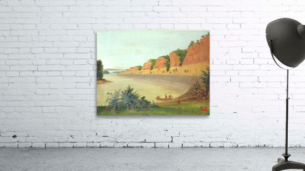 South Side Of Buffalo Island Showing Buffalo Berries In The Foreground 1832 Wall Preview