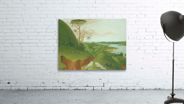 River Bluffs With White Wolves In The Foreground Upper Missouri 1832 Wall Preview