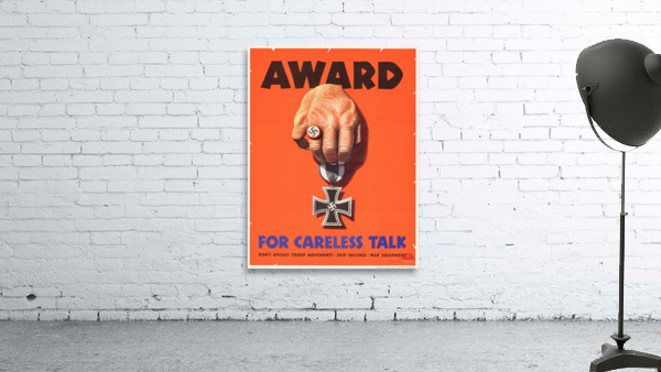 Award For Careless talk 1944  Wall Preview