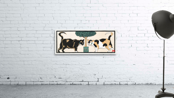 Cats under a tree 1898 by Edward Penfield. Wall Preview