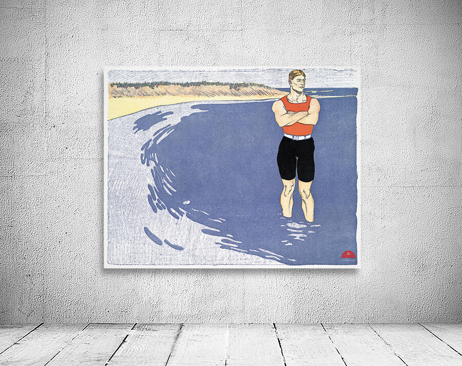 Man standing in the sea 1899 by Edward Penfield Wall Preview