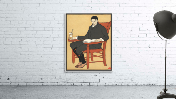 Man sitting in a chair during 19th-20th century by Edward Penfield Wall Preview