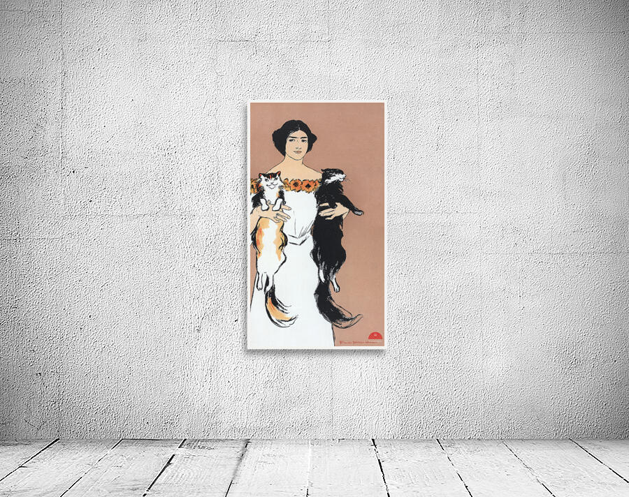 Woman holding cats 1898 by Edward Penfield Wall Preview