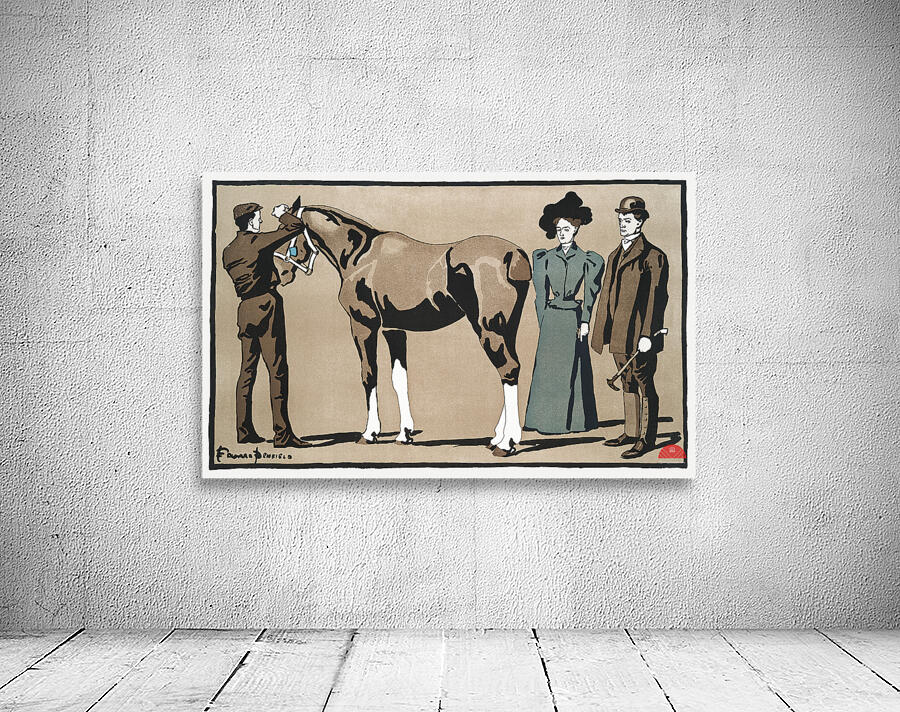 People and horse ca. 1890-1907  by Edward Penfield Wall Preview