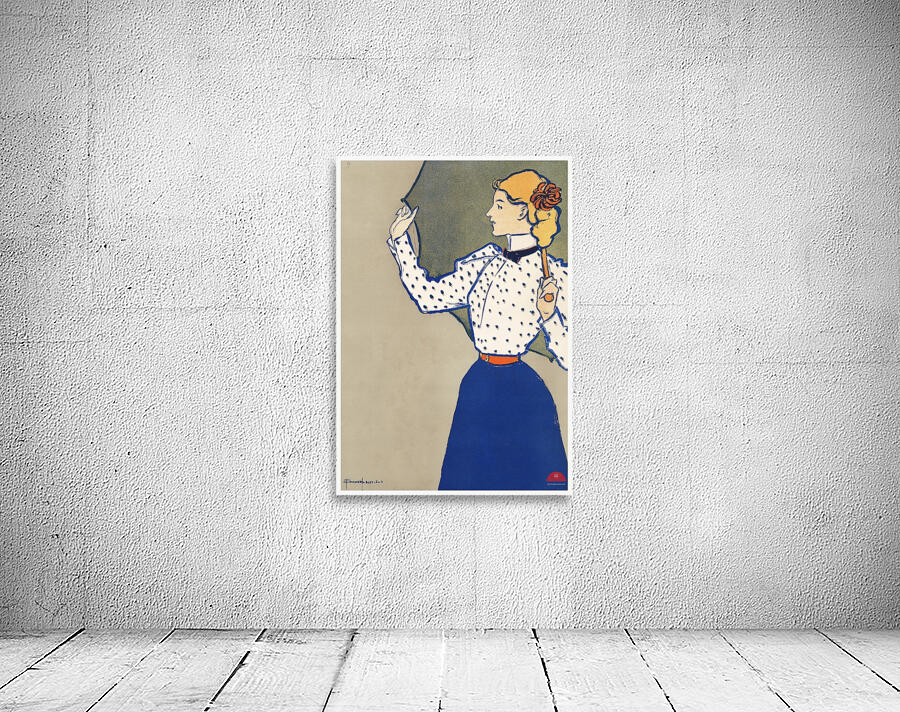 Woman holding umbrella 1897 by Edward Penfield Wall Preview