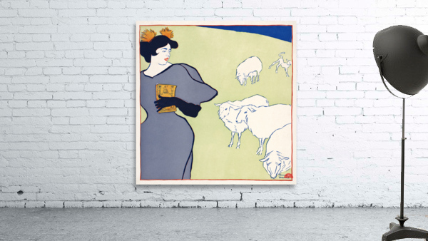 Woman and sheep 1895 by Edward Penfield Wall Preview