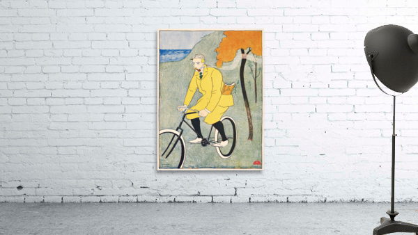 Man riding bicycle 1894 by Edward Penfield. Wall Preview