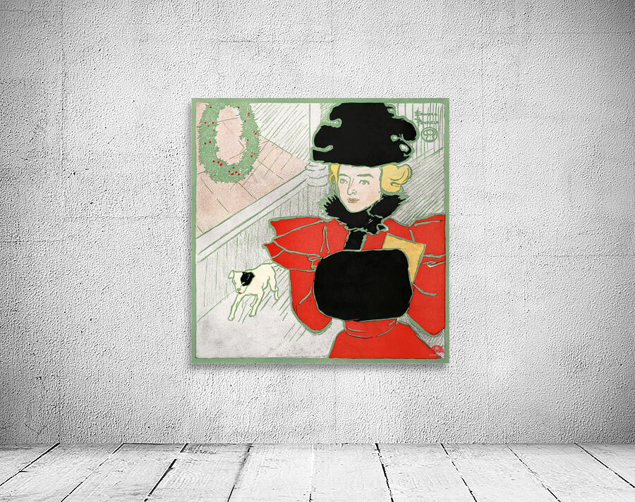 Vintage Christmas card 1896 by Edward Penfield Wall Preview