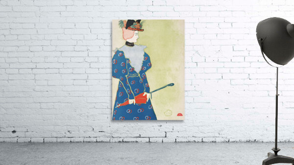 Woman holding umbrella 1896 by Edward Penfield Wall Preview