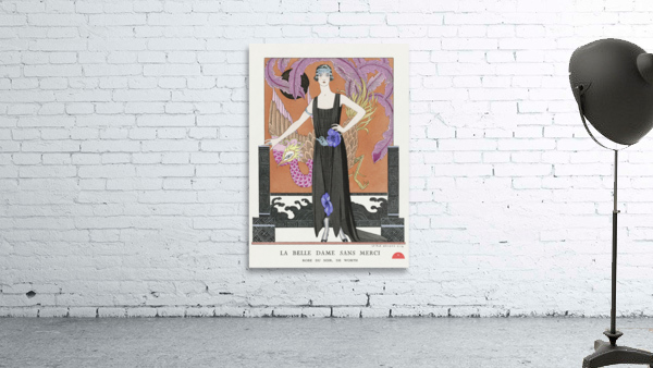 La belle dame sans merci: Robe du soir de Worth 1921 fashion illustration  by George Barbier.  Wall Preview