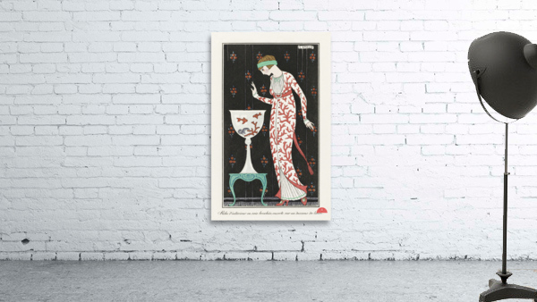 Costumes Parisiens: Grande robe du soir from Journal des Dames et des Modes 1913 fashion illustration  by George Barbier.  Wall Preview