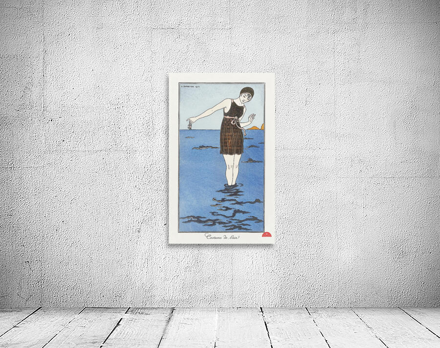 Costumes Parisiens: Grande robe du soir from Journal des Dames et des Modes 1913 fashion illustration  by George Barbier.  Wall Preview