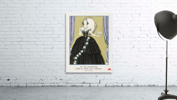 Mme Ida Rubinstein dans La Dame aux Cam&eacutelias 1923 fashion illustration  by George Barbier.  Wall Preview