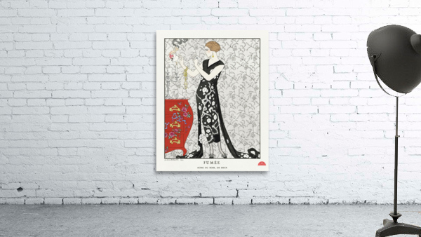Fum&eacutee: Robe du soir de Beer 1921 fashion illustration  by George Barbier.  Wall Preview