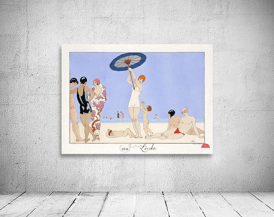 Au Lido Plate no.14 1920 fashion illustration by George Barbier. Wall Preview