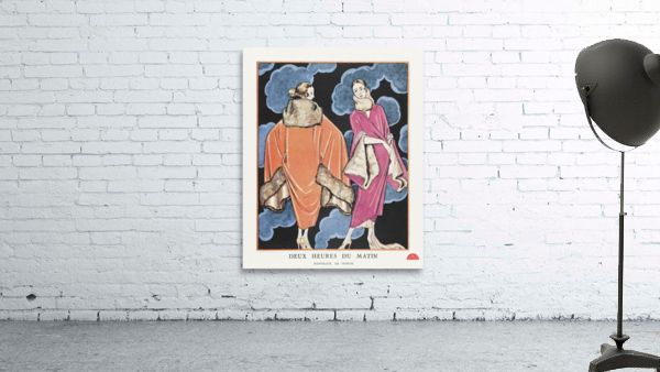 Deux heures du matin / Manteaux de Worth from Gazette du Bon Ton. Art- Modes & Frivolit&eacutes No. 2 1923 fashion illustration  by George Barbier.  Wall Preview