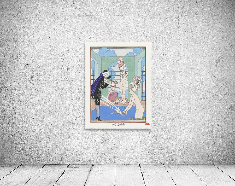 LEau 1917-1920 fashion illustration  by George Barbier.  Wall Preview