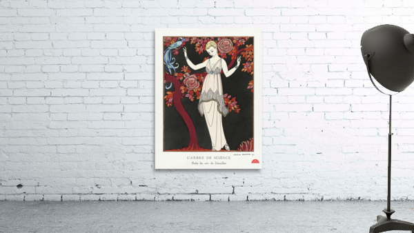 LArbre de science: Robe du soir de Doeuillet 1914 fashion illustration  by George Barbier.  Wall Preview