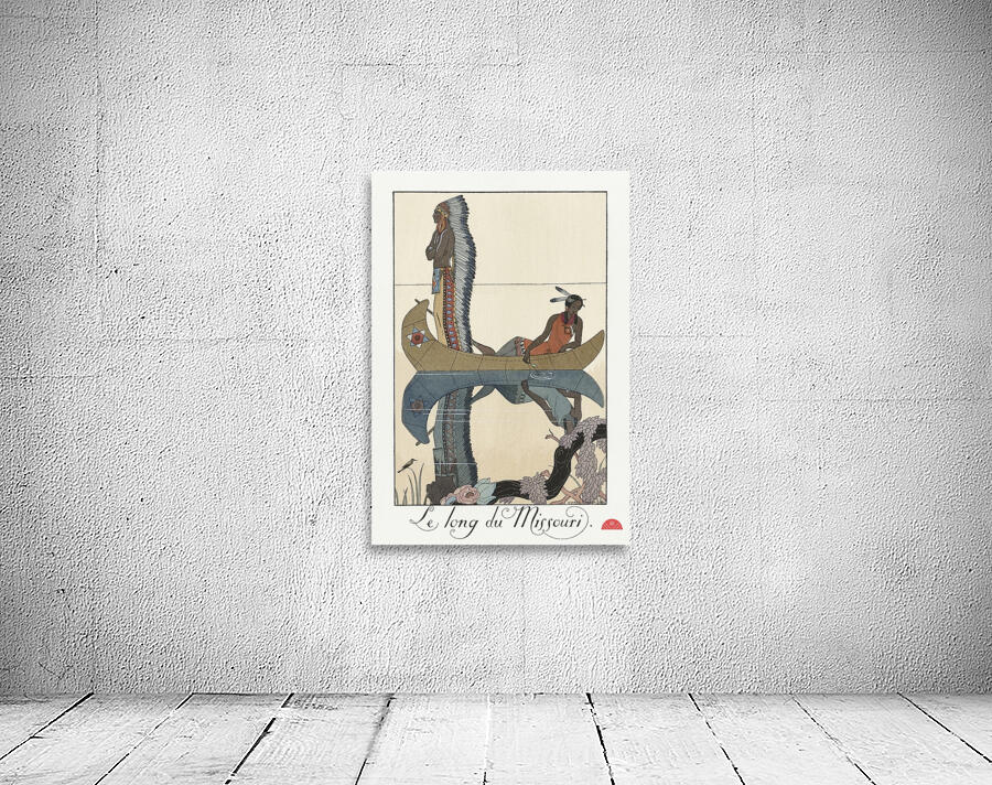 Langs de Missouri 1923 fashion illustration  by George Barbier.  Wall Preview