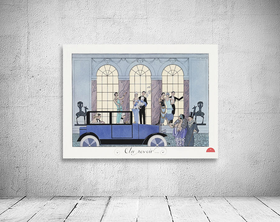 Au Revoir 1920 fashion illustration  by George Barbier. Wall Preview