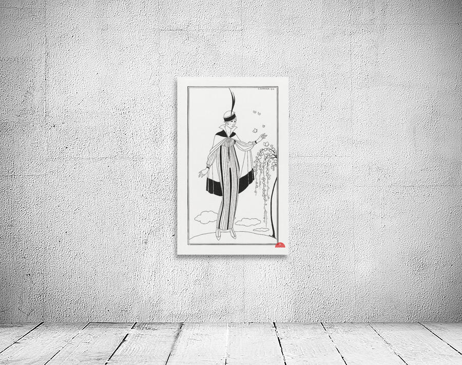 Costumes Parisiens 1914 fashion illustration  by George Barbier.  Wall Preview