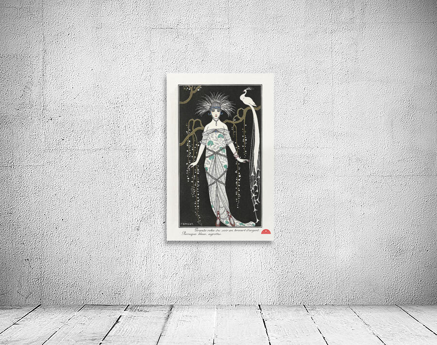 Costumes Parisiens: Grande robe du soir from Journal des Dames et des Modes 1914 fashion illustration  by George Barbier.  Wall Preview