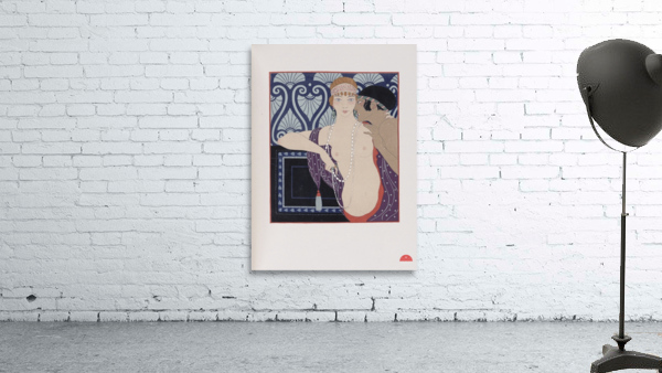 Les Trois Beautes de Mnasidika 1922 fashion illustration  by George Barbier. Wall Preview