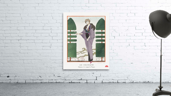 Les Colchiques 1914 fashion illustration  by George Barbier.  Wall Preview