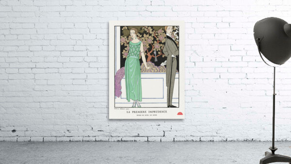 La premiere imprudence: Robe du soir de Beer 1921 fashion illustration  by George Barbier.  Wall Preview