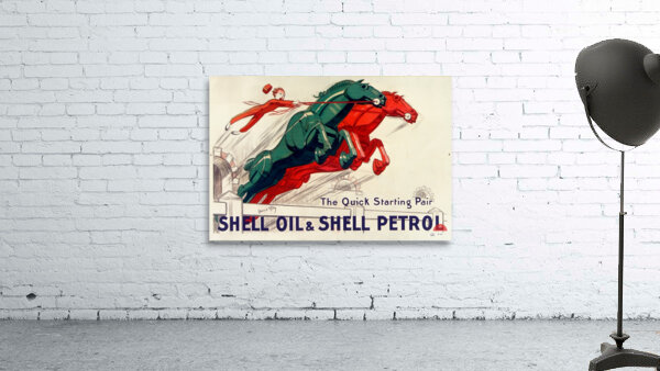 The Quick-starting pair Shell oil and Shell petrol 1930 by Jean dYlen Poster Wall Preview