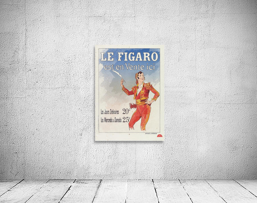 Reclamebiljet voor Le Figaro 1885 Poster by Jules Chéret Wall Preview