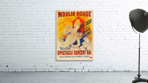 Moulin Rouge Paris-Cancan 1890 Poster by Jules Chéret Wall Preview