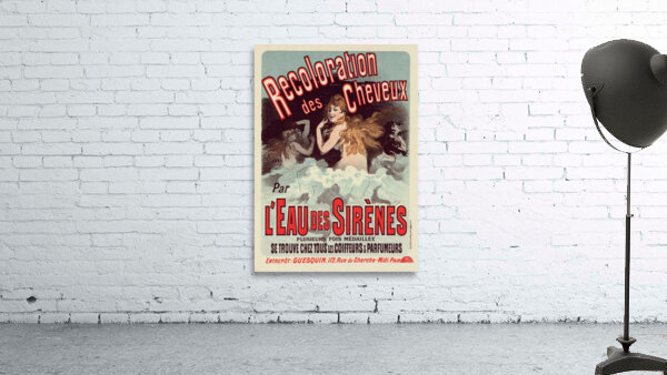 Eau De Sirènes 1900 Poster by Jules Chéret Wall Preview