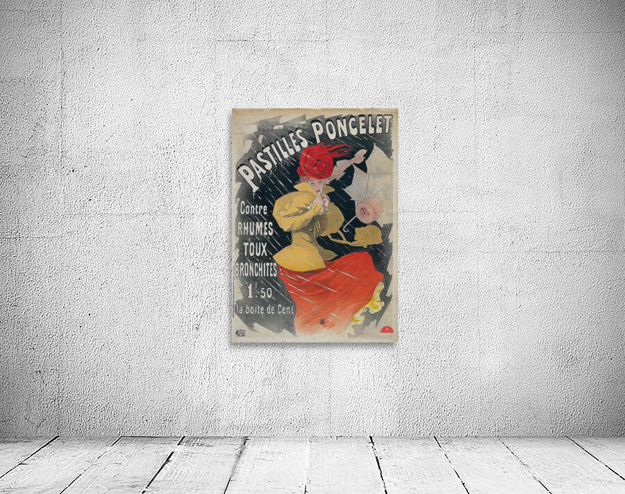 Pastilles Poncelet 1896 Poster by Jules Chéret Wall Preview