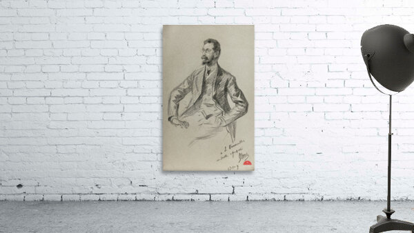 Portrait of Louis Vauxcelles 1909 Drawings by Jules Chéret Wall Preview