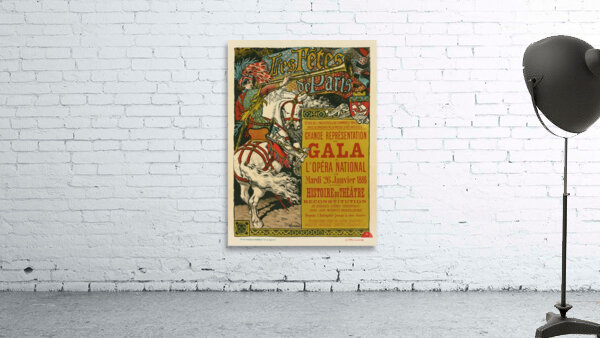 Fêtes De Paris 1897 Poster by Eugène Samuel Grasset Wall Preview