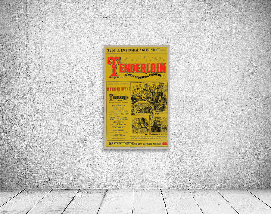 Tenderloin a new musical comedy 1961 Artcraft Lithograph Poster 1905–1970 Wall Preview