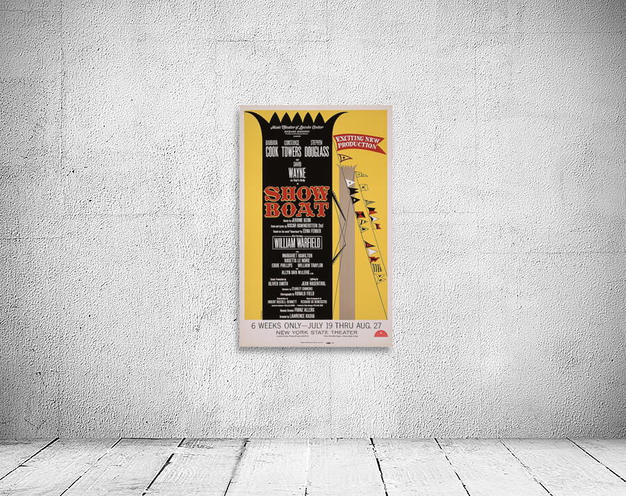 Showboat 1966 M. Koskinen Artcraft Lithograph Poster Wall Preview