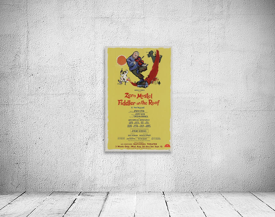 Harold Prince presents Zero Mostel in Fiddler on the roof 1964 Artcraft Lithograph American 1905–1970 Wall Preview