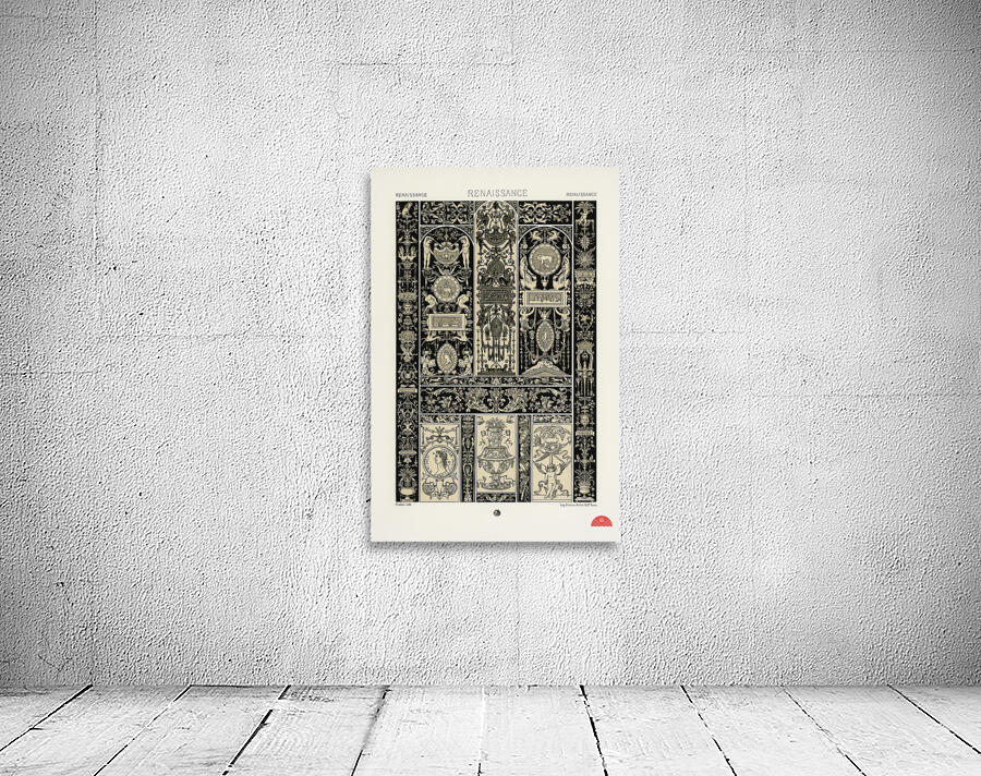 Renaissance pattern. 1888 edition Lornement Polychrome by Albert Racine 1825–1893. Wall Preview