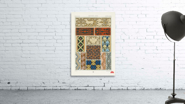 Middle-Ages pattern. 1888 edition Lornement Polychrome by Albert Racine 1825–1893. Wall Preview