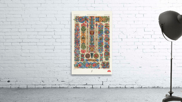 Renaissance pattern. 1888 edition Lornement Polychrome by Albert Racine 1825–1893. Wall Preview