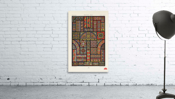 Middle-Ages pattern. 1888 edition Lornement Polychrome by Albert Racine 1825–1893. Wall Preview