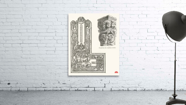 Antique Chinese illustrations. 1888 edition Lornement Polychrome by Albert Racine 1825–1893. Wall Preview